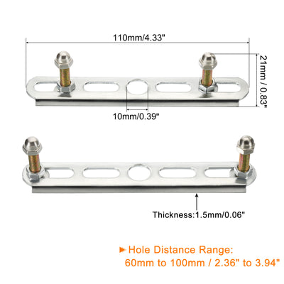 Harfington Ceiling Light Plate, 110x19x5mm Lighting Fixture Mounting Bracket for Home Office Chandelier, 6 Set