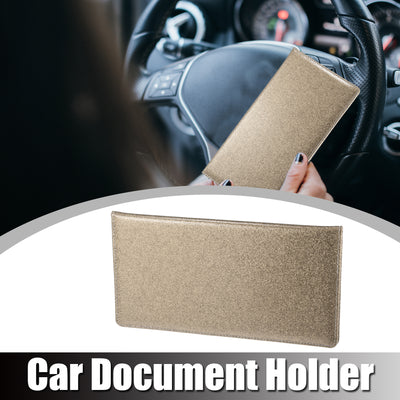 Harfington 9.45" Bling Car Registration and Insurance Holder Organizer Storage Card Holder Faux Leather Car Document Holder for Driving Licence Cards