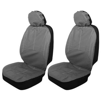 Harfington 4pcs Front Seat Covers Protector PU Leather Seat Cover Protector Pad Universal for Car Truck SUV