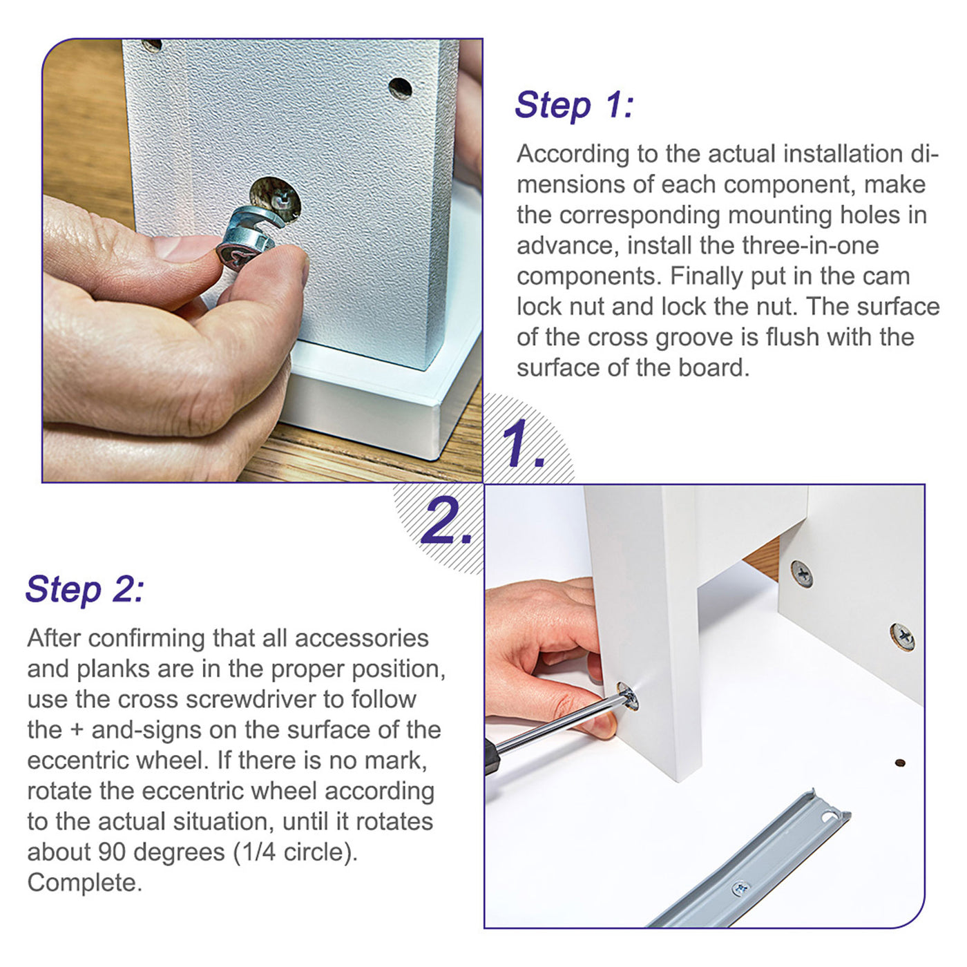 Harfington Cam Lock Nut for Furniture, Joint Connector Locking Nuts, Furniture Cam Fittings