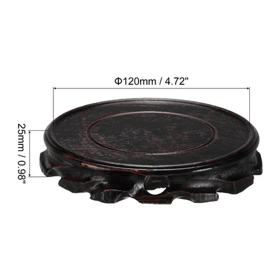 Harfington Wooden Stand Holders Displays Base 120mm Diameter Black for Vase Bonsai Stone