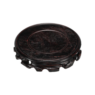 Harfington Wooden Stand Holders Displays Base 120mm Diameter Black for Vase Bonsai Stone