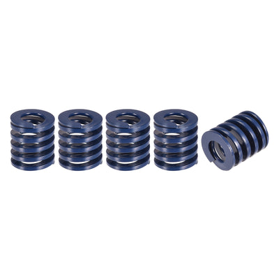 Harfington Uxcell Die Spring, 5pcs 18mm OD 20mm Long Stamping Light Load Compression, Blue