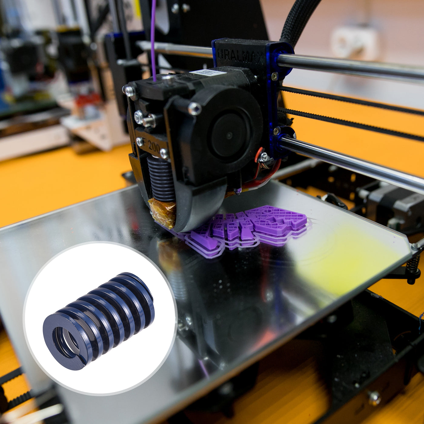 uxcell Uxcell 5Stk Matrize Feder 22mm 30mm Leichte Last Druckplatte für 3D-Drucker Teil Blau