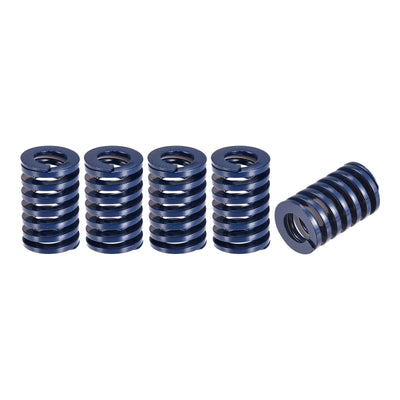 Harfington Uxcell Die Spring, 5pcs 22mm OD 35mm Long Stamping Light Load Compression, Blue