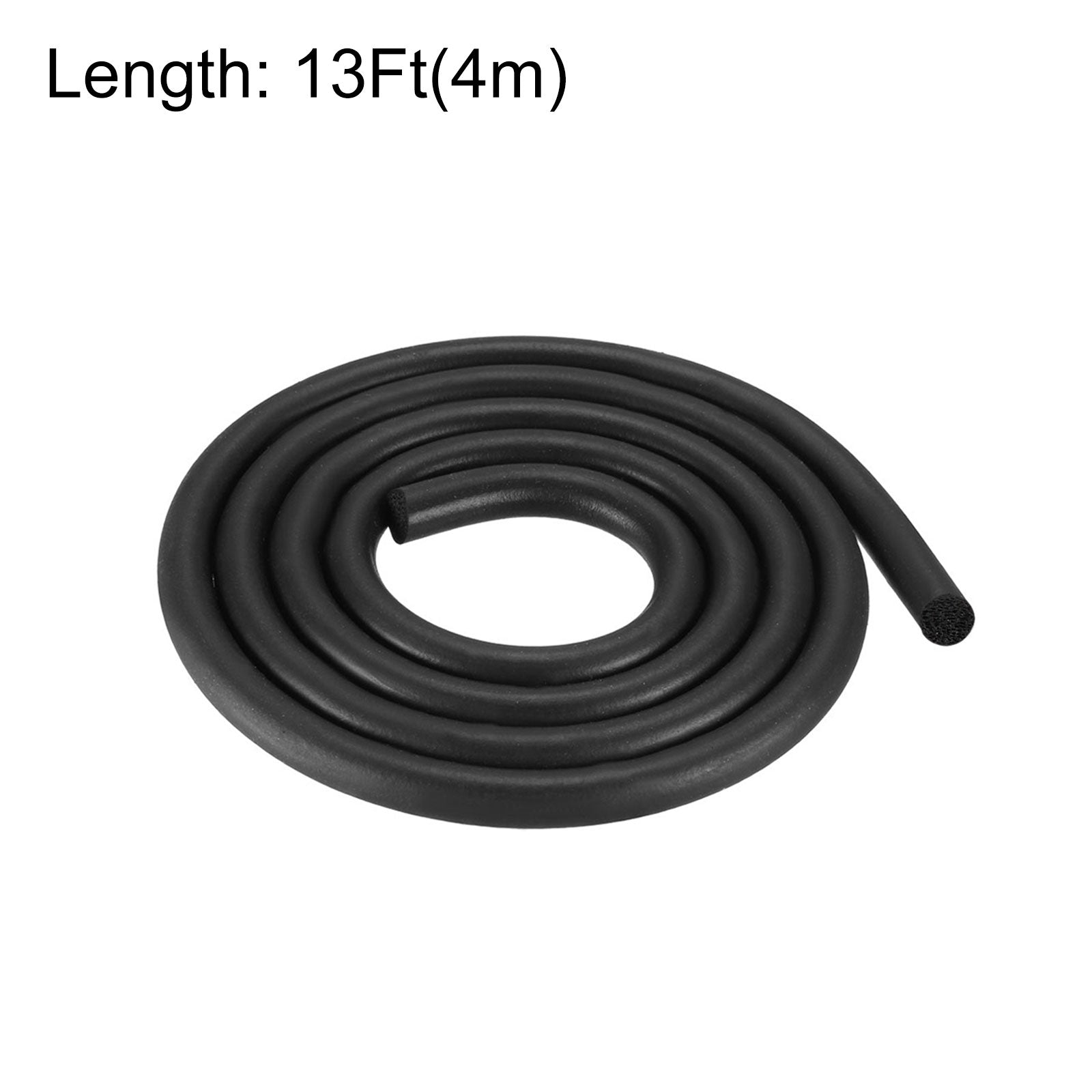 Uxcell Foam Rubber Weather Seal Strip 12mm Diameter 4 Meters Long For Diy Gasket Harfington