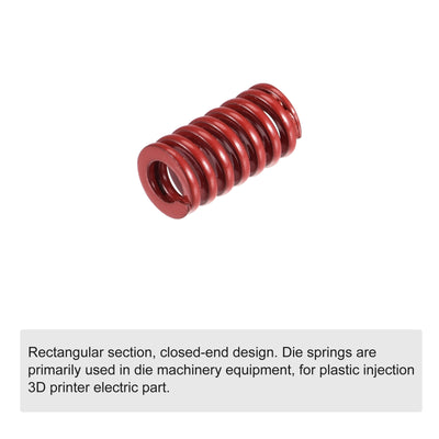 Harfington Uxcell Matrize Feder 8mm 15mm Mittlere Belastung Druckplatte für 3D-Drucker Rot