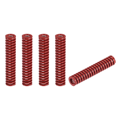 uxcell Uxcell Die Spring, 5pcs 8mm OD 40mm Long Stamping Medium Load Compression, Red