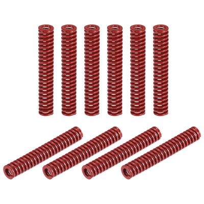 uxcell Uxcell Die Spring, 10pcs 8mm OD 50mm Long Stamping Medium Load Compression, Red