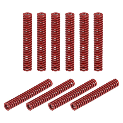 uxcell Uxcell Die Spring, 10pcs 8mm OD 55mm Long Stamping Medium Load Compression, Red