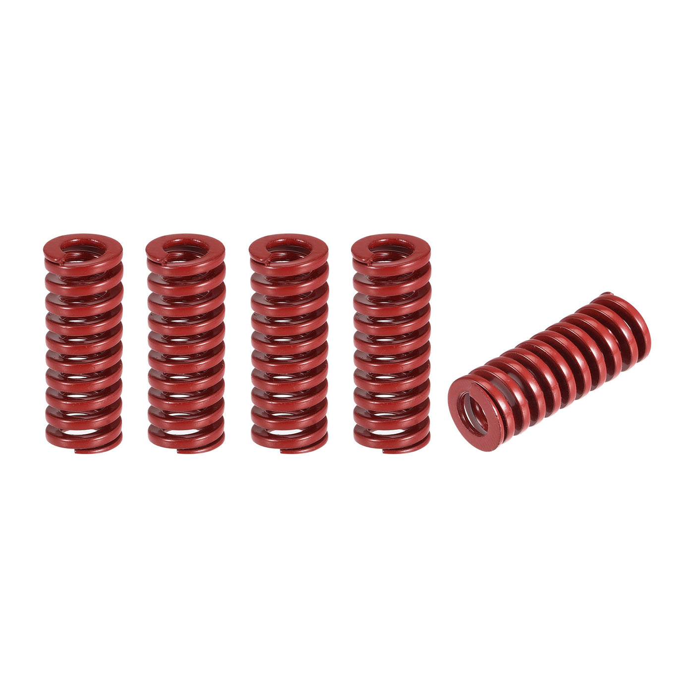 uxcell Uxcell Die Spring, 5pcs 10mm OD 25mm Long Stamping Medium Load Compression, Red