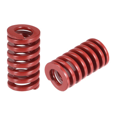 uxcell Uxcell Die Spring, 2pcs 12mm OD 25mm Long Stamping Medium Load Compression, Red