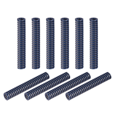 uxcell Uxcell Die Spring, 10pcs 8mm OD 50mm Long Stamping Light Load Compression, Blue