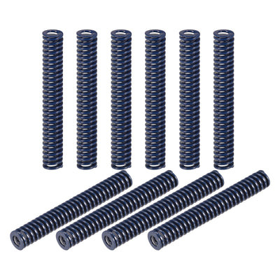 uxcell Uxcell Die Spring, 10pcs 12mm OD 90mm Long Stamping Light Load Compression, Blue