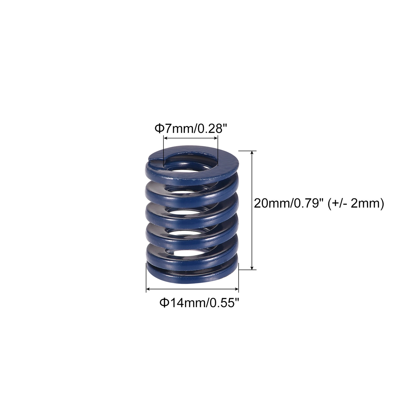 uxcell Uxcell 10 Stück Werkzeugfeder Druckfedern 14mm Außendurchm. 20mm Lang Spiralprägung Leichte Last für Elektrische Teile von 3D Druckern Blau