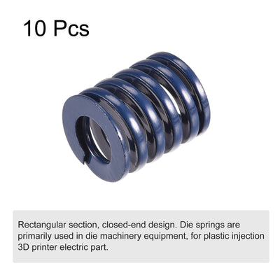 Harfington Uxcell 10 Stück Werkzeugfeder Druckfedern 14mm Außendurchm. 20mm Lang Spiralprägung Leichte Last für Elektrische Teile von 3D Druckern Blau