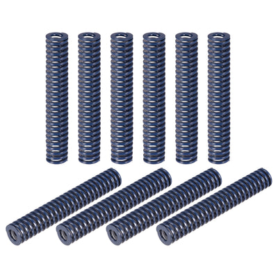 uxcell Uxcell Die Spring, 10pcs 14mm OD 80mm Long Stamping Light Load Compression, Blue