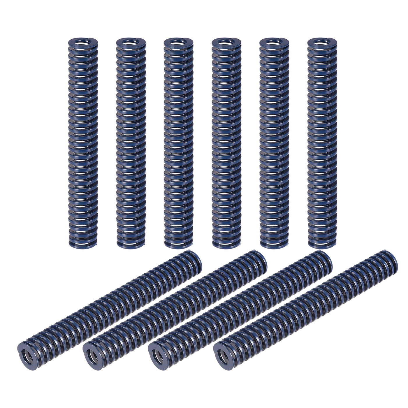 uxcell Uxcell Die Spring, 10pcs 14mm OD 100mm Long Stamping Light Load Compression, Blue