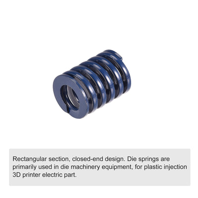 Harfington Uxcell Die Spring, 16mm OD 20mm Long Stamping Light Load Compression, Blue