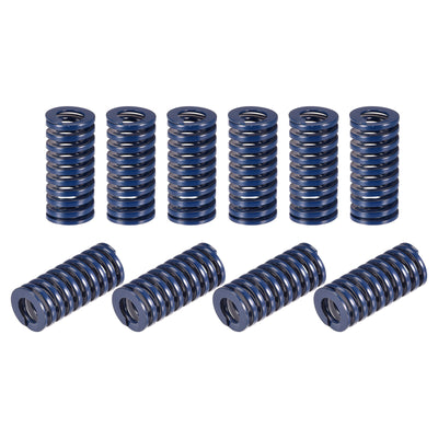 uxcell Uxcell Die Spring, 10pcs 16mm OD 35mm Long Stamping Light Load Compression, Blue