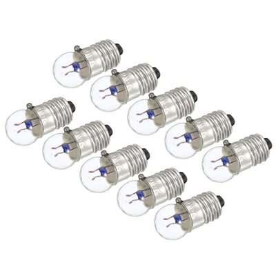 Harfington 20Pcs E10 Screw Base Bulbs DC 2.5V Mini Miniature Lights, Warm Yellow