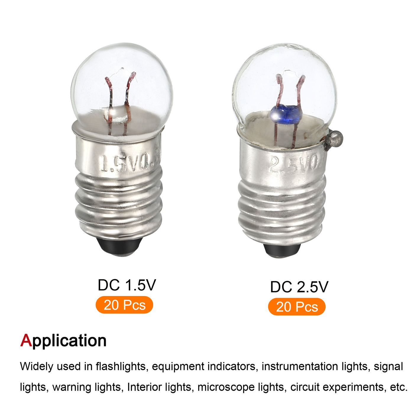 Harfington Screw Base Miniature Bulbs, Mini Lamps, with Storage Box