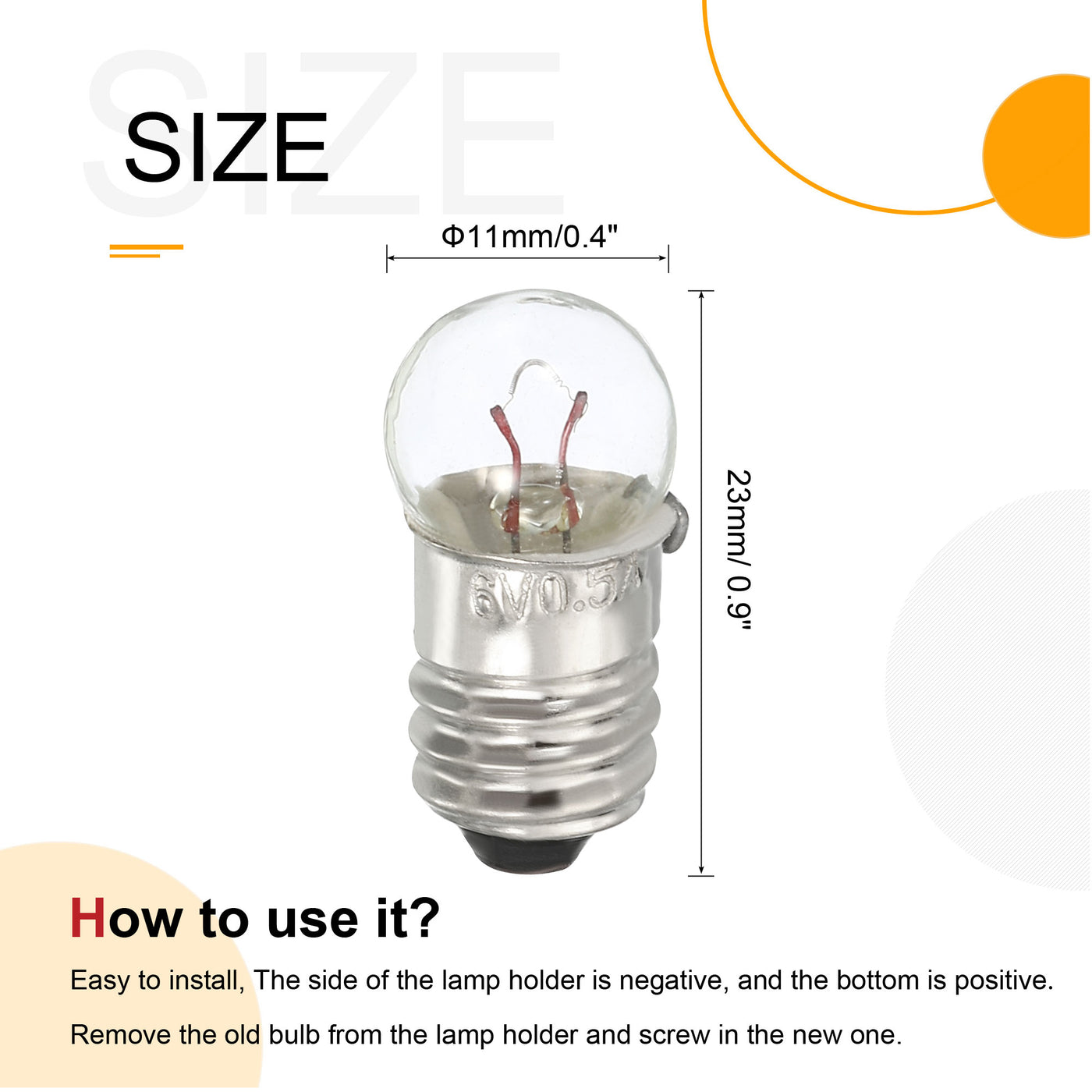 Harfington Screw Base Miniature Bulbs, Mini Lamps, with Storage Box