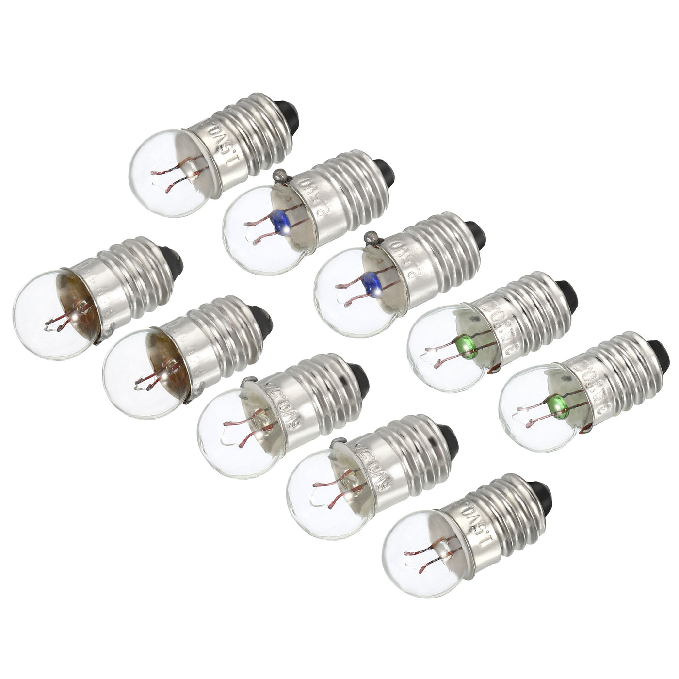 Harfington 1Set/25Pcs E10 Screw Base Bulbs 1.5V/2.5V/3.8V/6V/6.2V Mini Miniature Lights