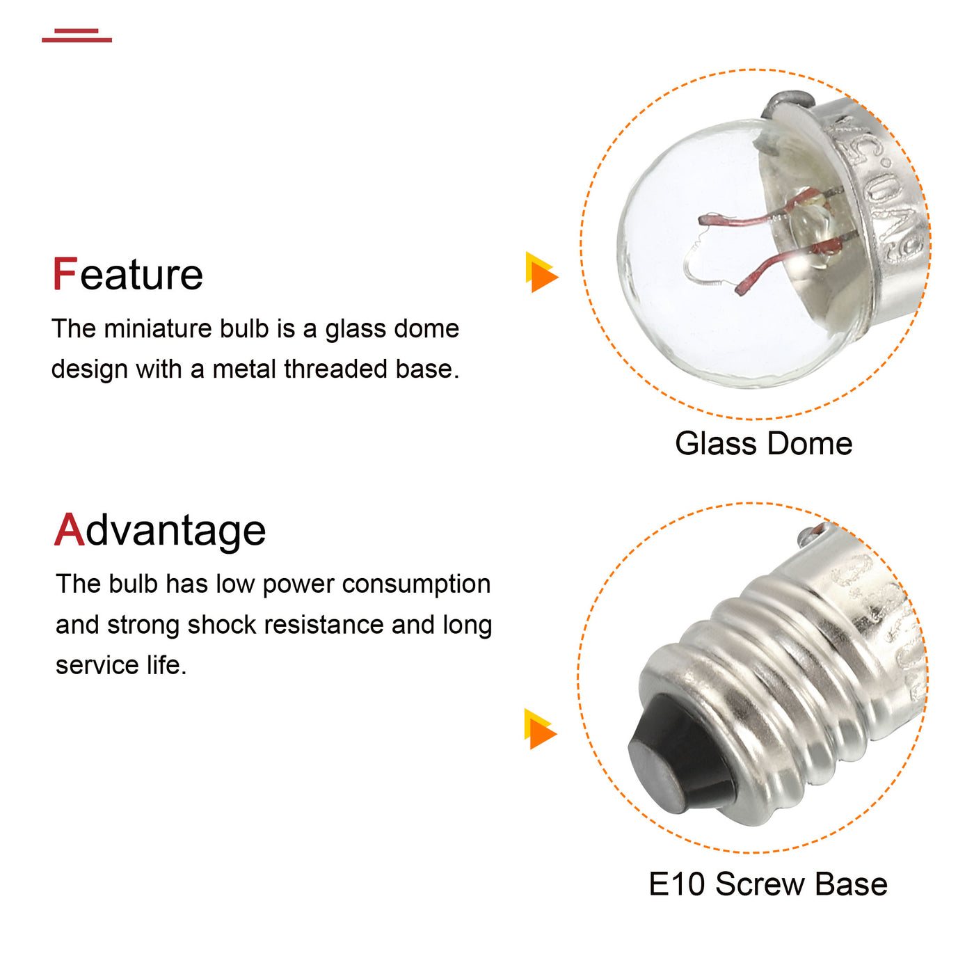 Harfington 1Set E10 Screw Base 1.5V/2.5V/3.8V/6V/6.2V Bulb Miniature Light w 6Pcs Holders