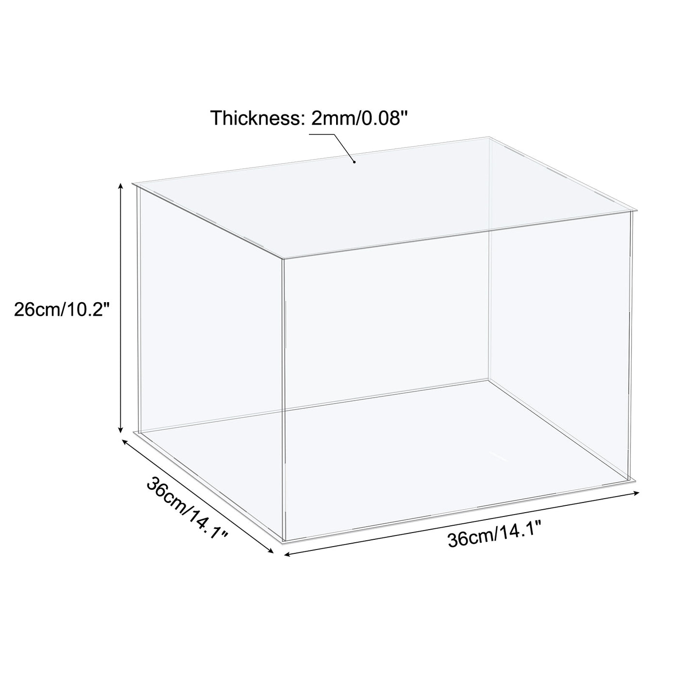 Harfington Acrylic Display Case Plastic Box