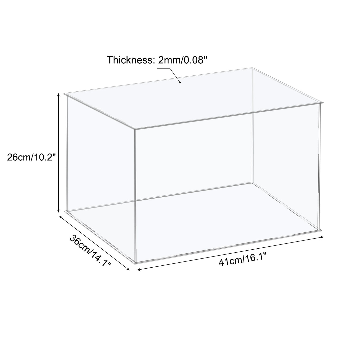 Harfington Acrylic Display Case Plastic Box