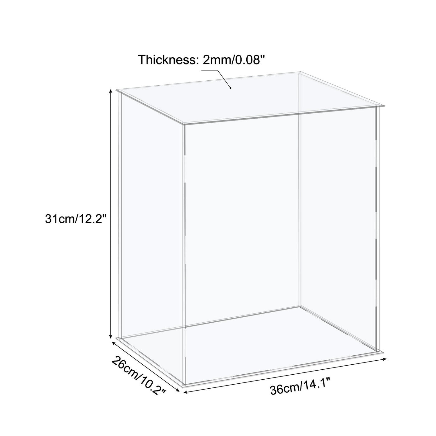 Harfington Acrylic Display Case Plastic Box