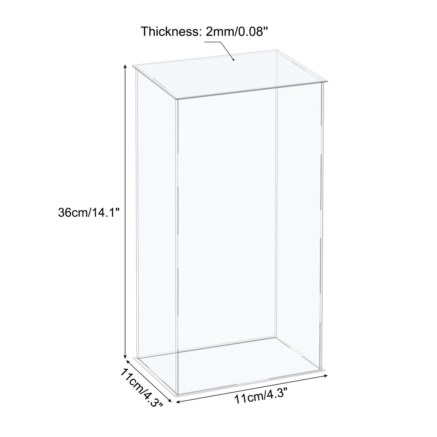 Harfington Acrylic Display Case Plastic Box