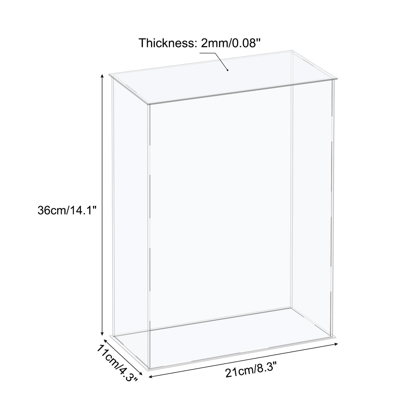 Harfington Acrylic Display Case Plastic Box