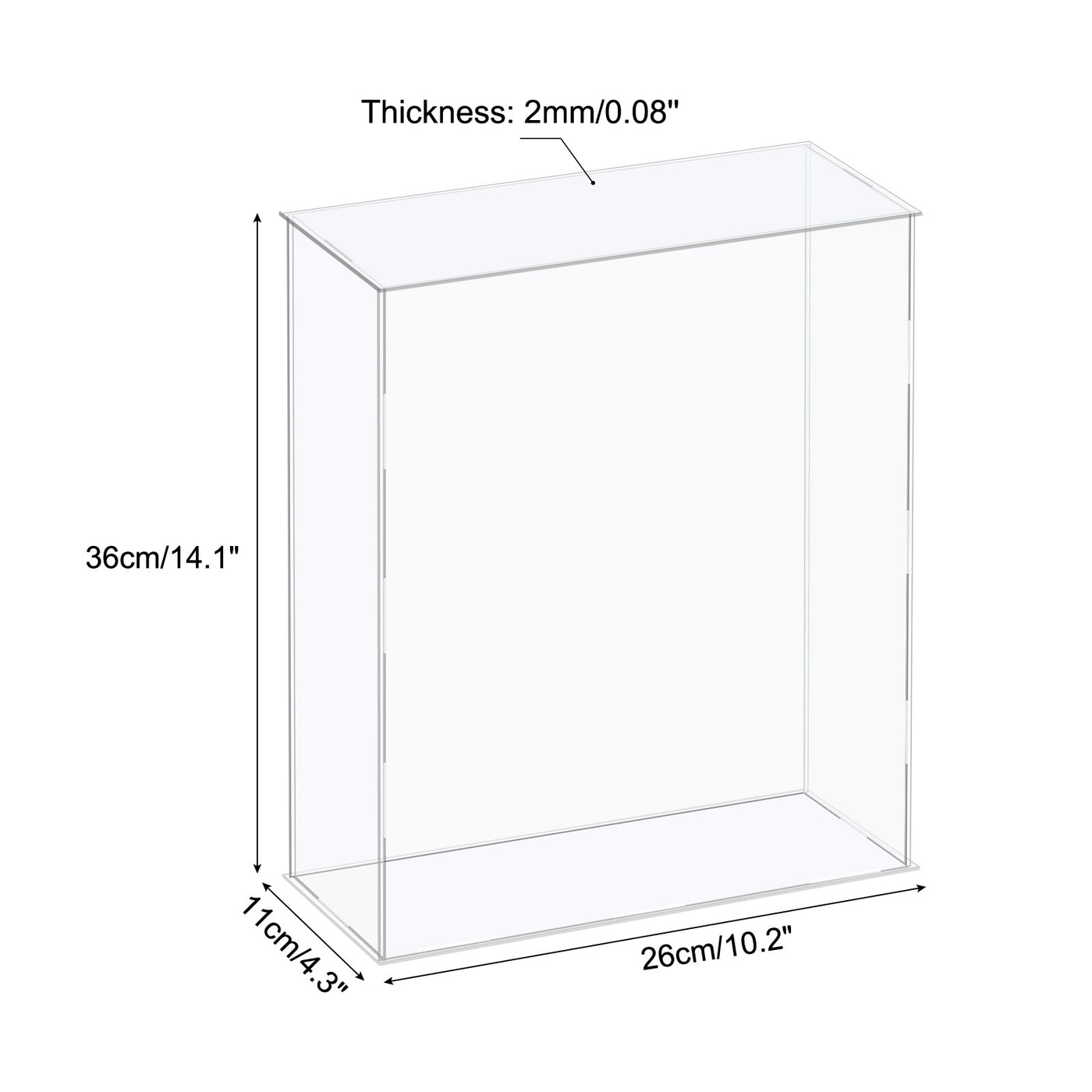 Harfington Acrylic Display Case Plastic Box