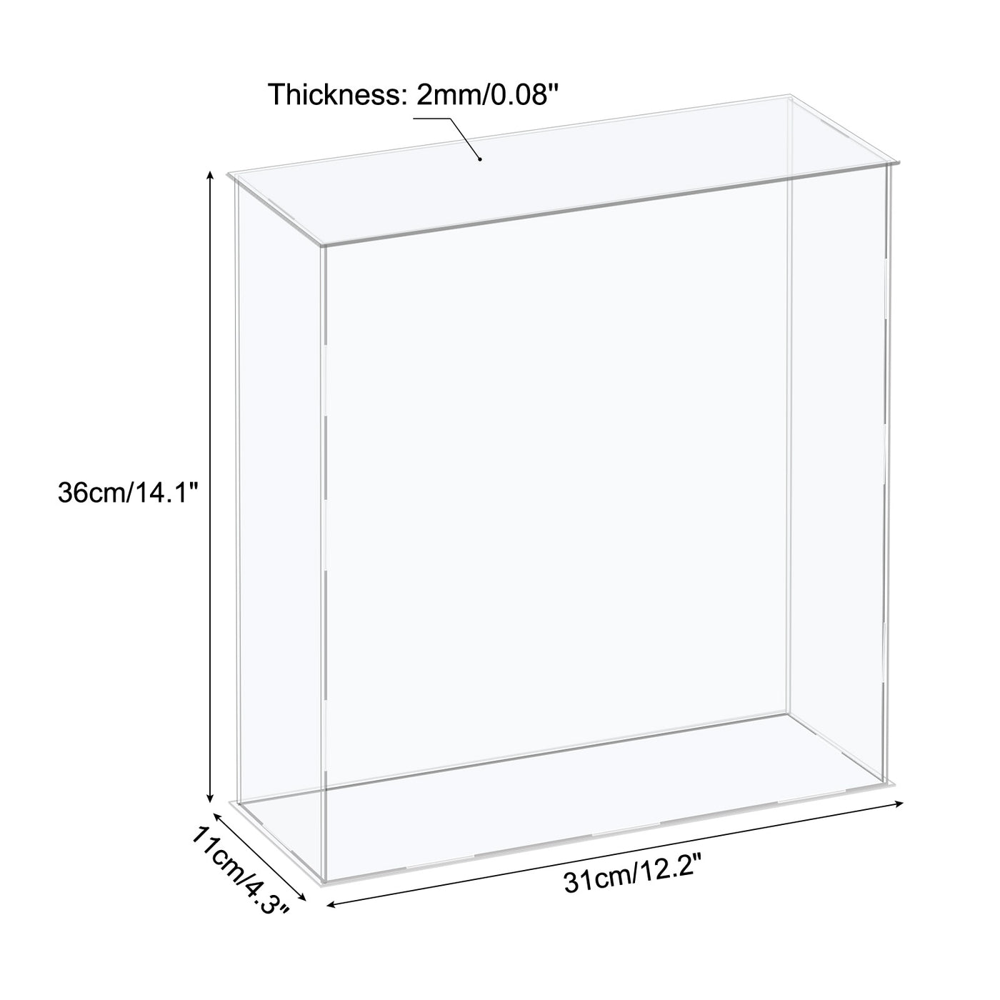 Harfington Acrylic Display Case Plastic Box