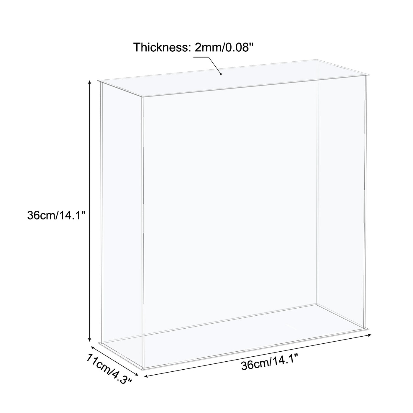 Harfington Acrylic Display Case Plastic Box