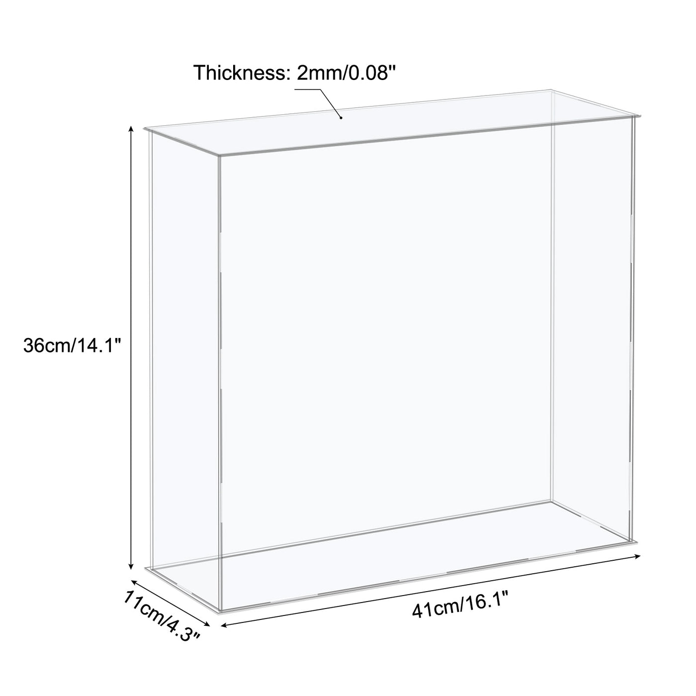 Harfington Acrylic Display Case Plastic Box