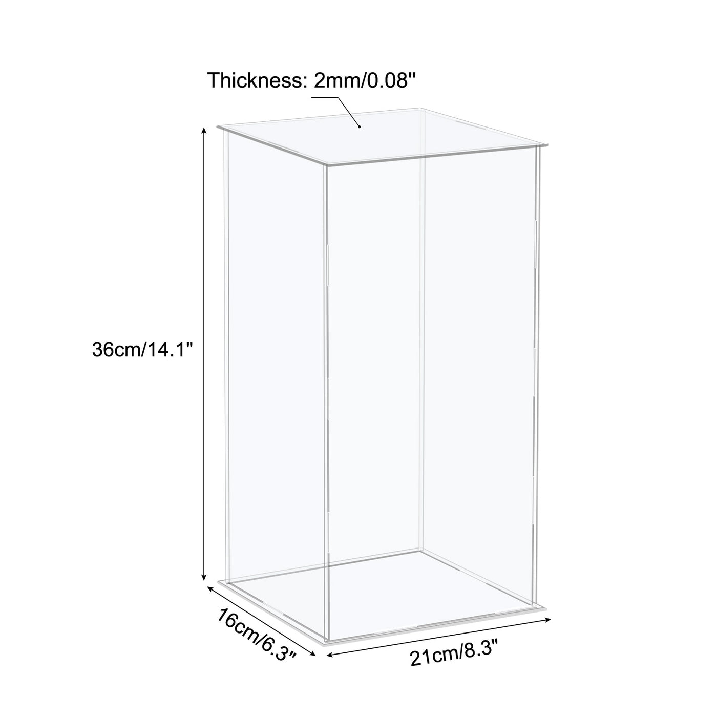 Harfington Acrylic Display Case Plastic Box