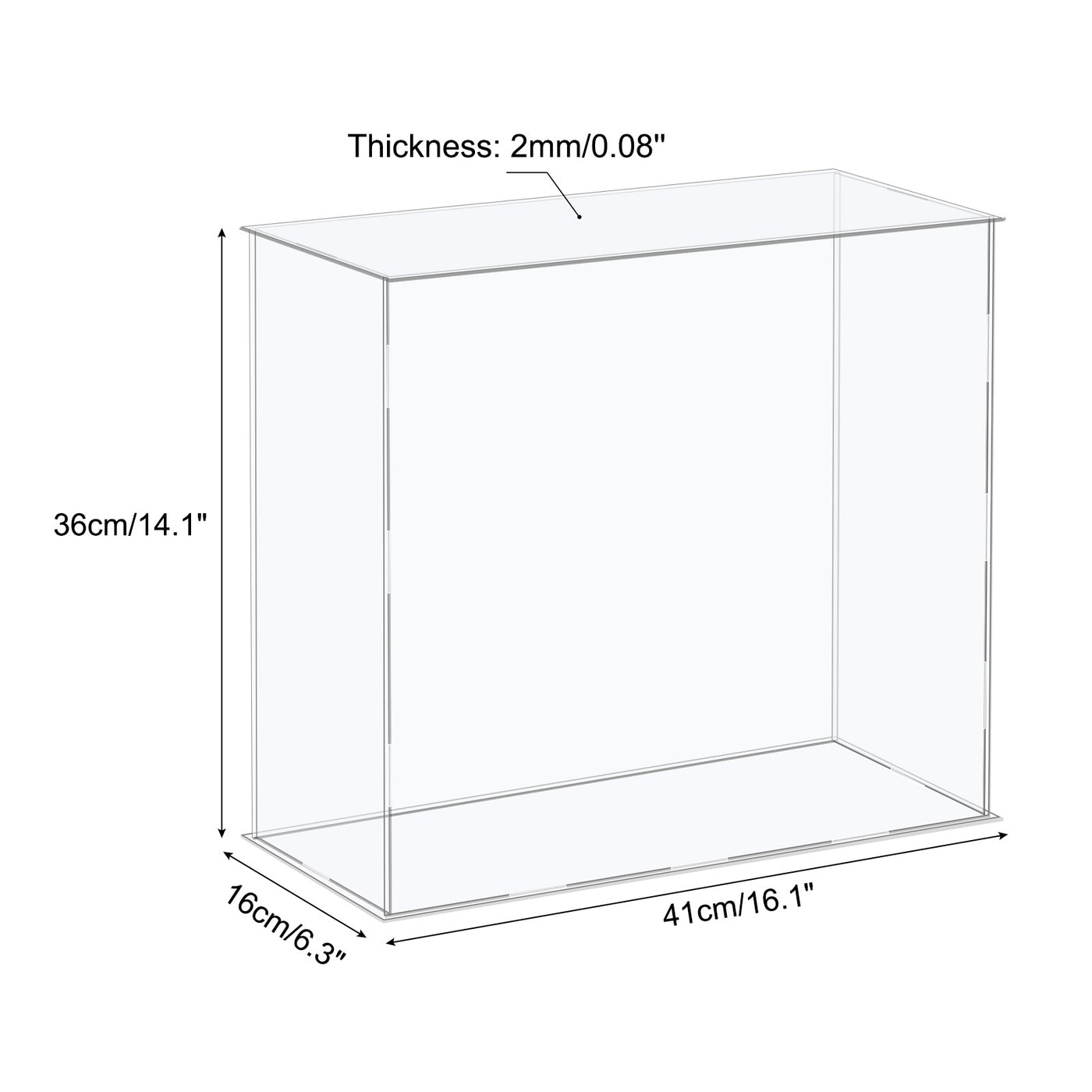 Harfington Acrylic Display Case Plastic Box