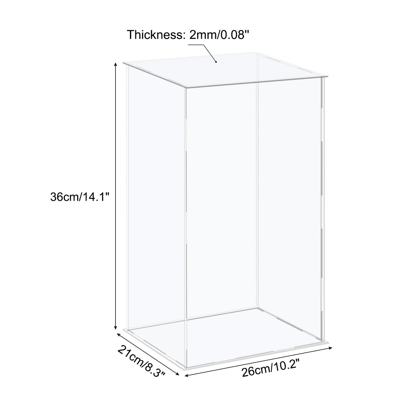 Harfington Acrylic Display Case Plastic Box