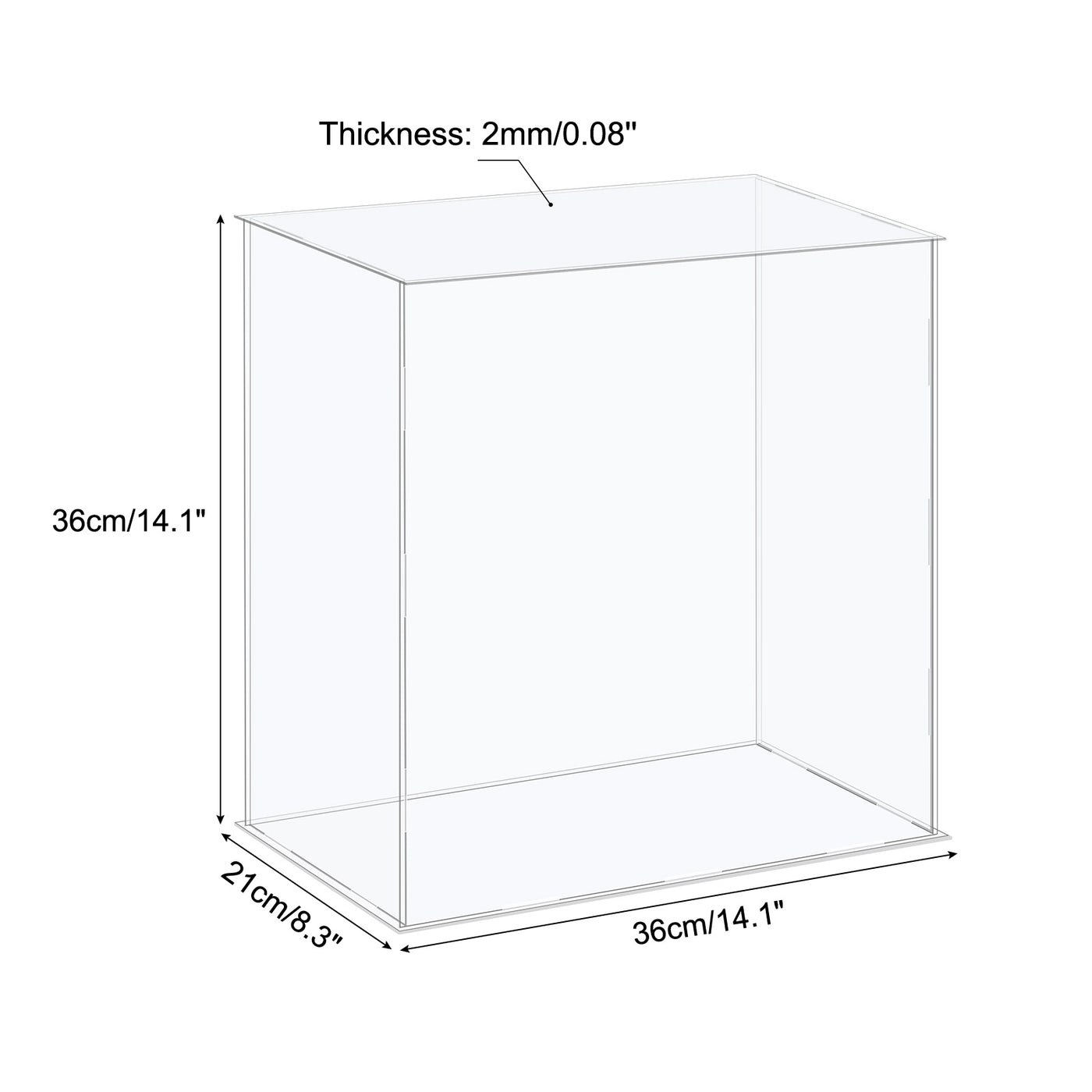 Harfington Acrylic Display Case Plastic Box