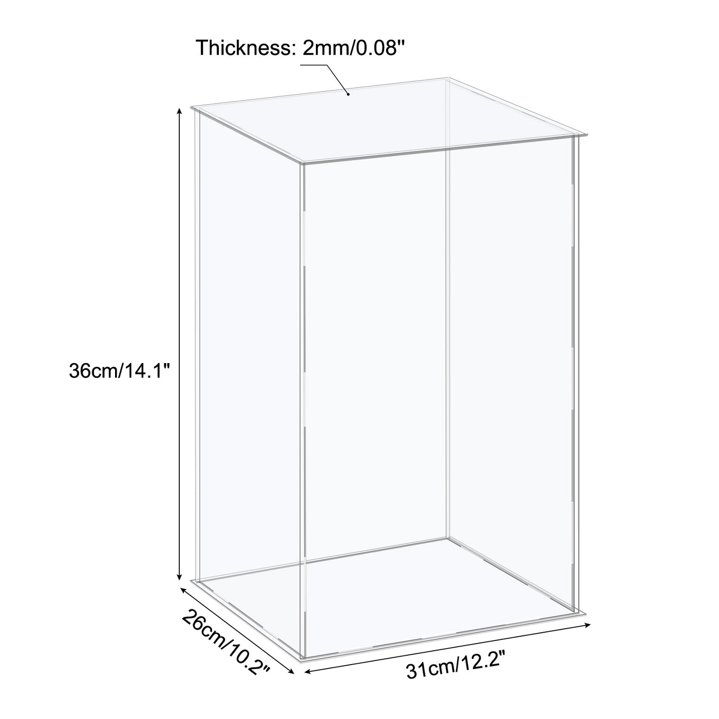 Harfington Acrylic Display Case Plastic Box