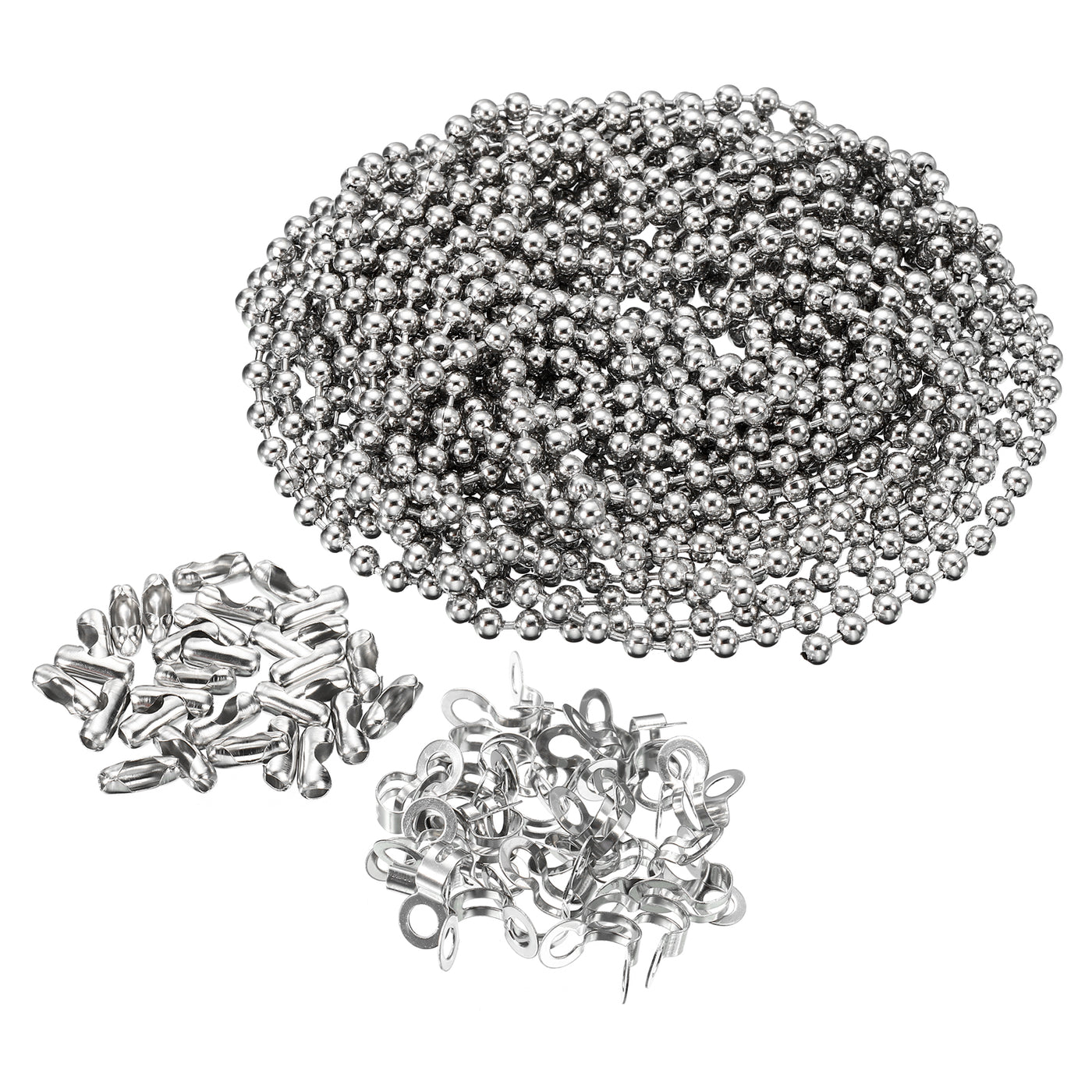 60pcs Ball Chain Connector Stainless Steel Hole Pull Loop Link Clasp Connection | Harfington