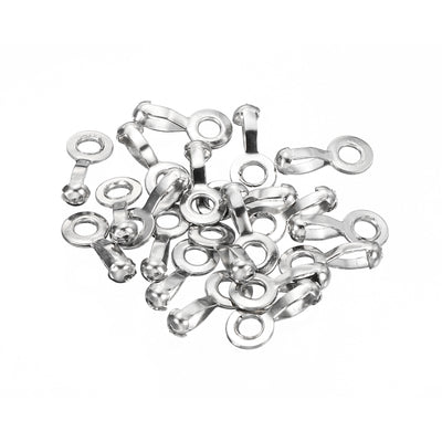 Harfington Ball Chain  Connector, Stainless Steel Pull Loop Crimp Link Clasp Connection Fit for 2.4/3.2/4.5/6mm Beaded Ball Chains, Silver Pack of 60