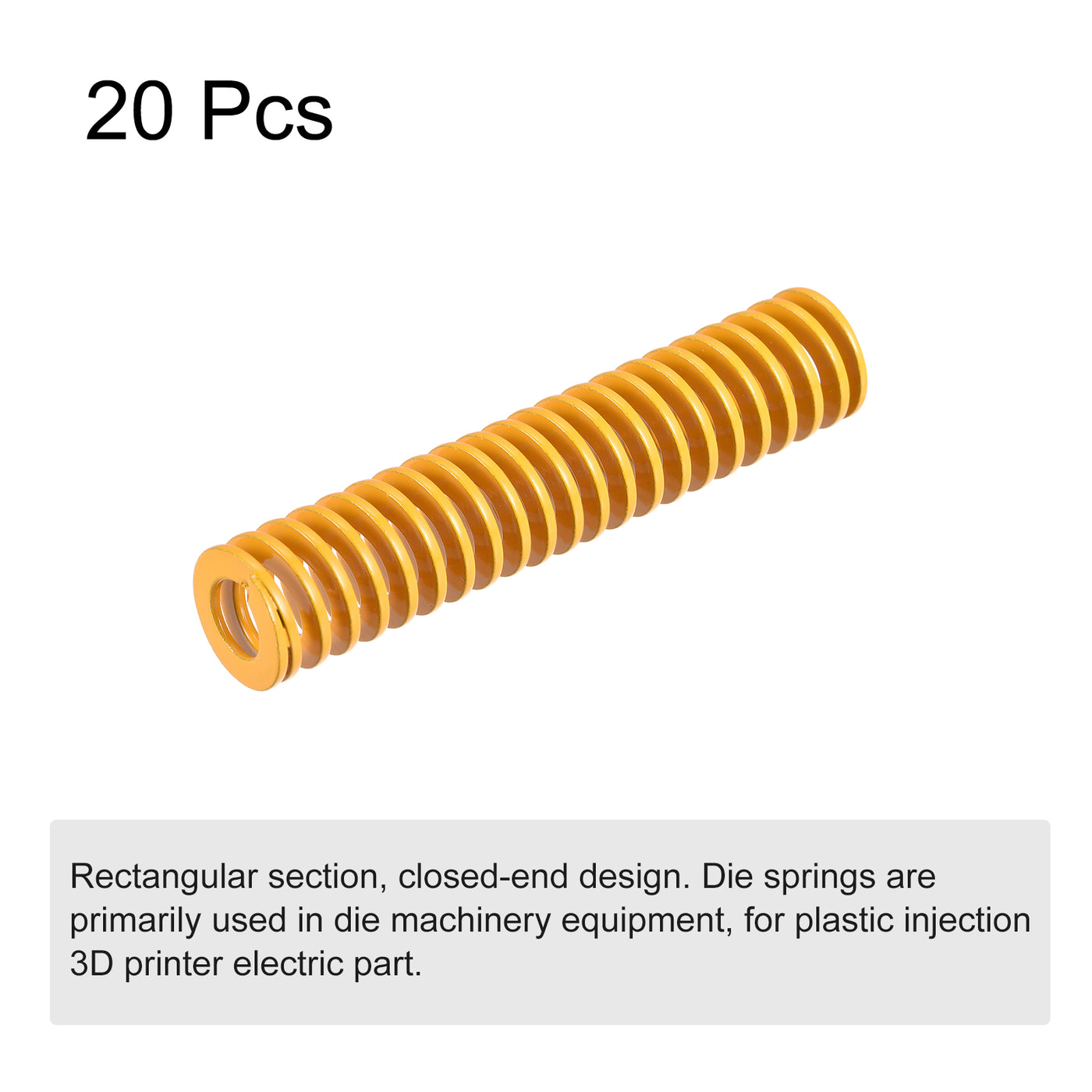 uxcell Uxcell 20Stk Matrize Feder 14mm 70mm Leichte Last Druckplatte für 3D-Drucker Teil Gelb