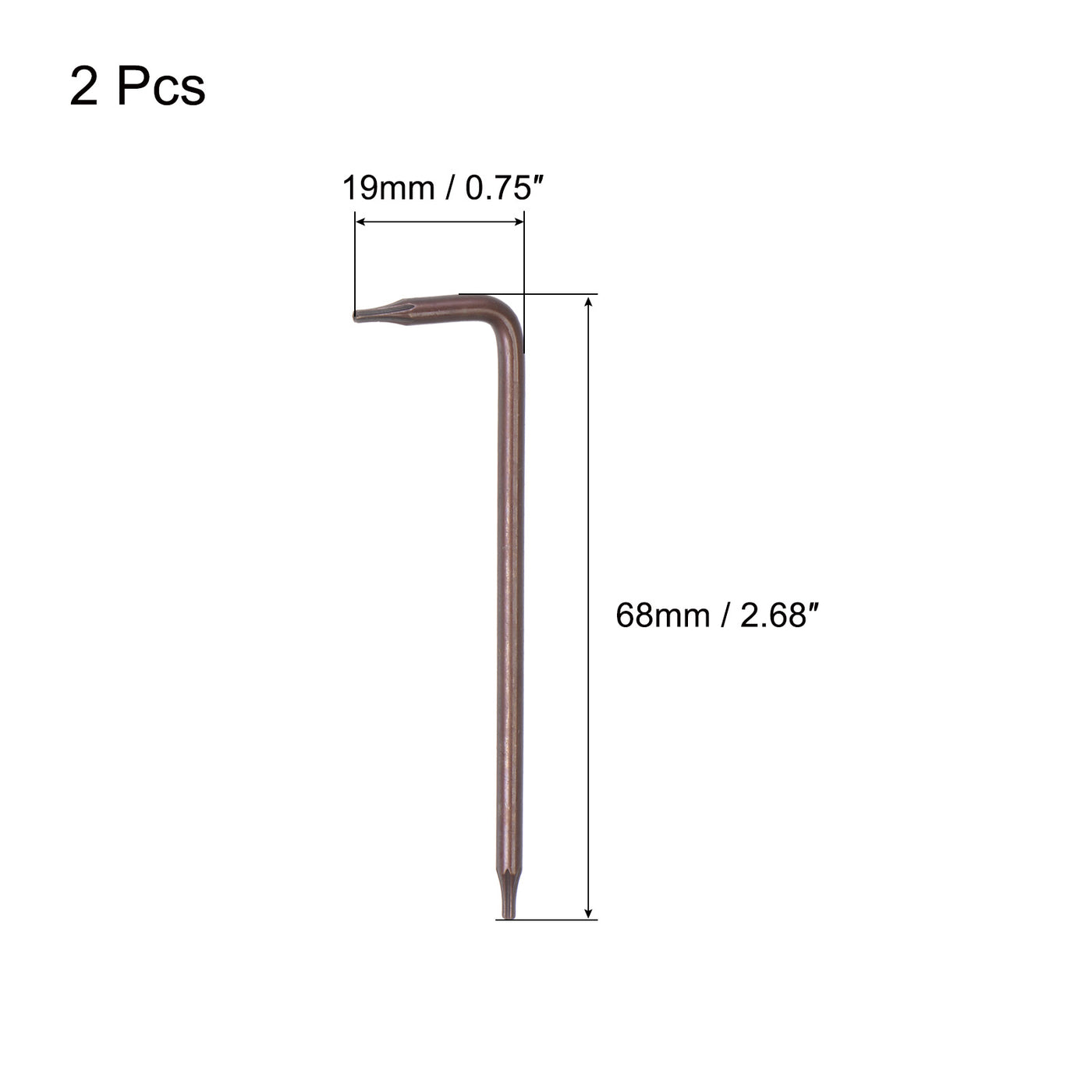 Harfington Manipulationssicherer Torx-Sternschlüssel, L-förmiger langer Arm, S2-Stahl