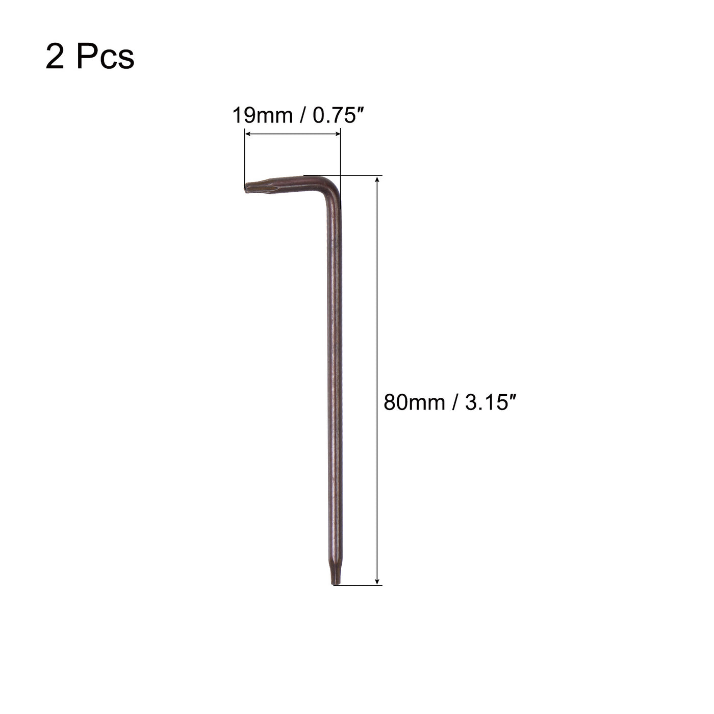 Harfington Manipulationssicherer Torx-Sternschlüssel, L-förmiger langer Arm, S2-Stahl