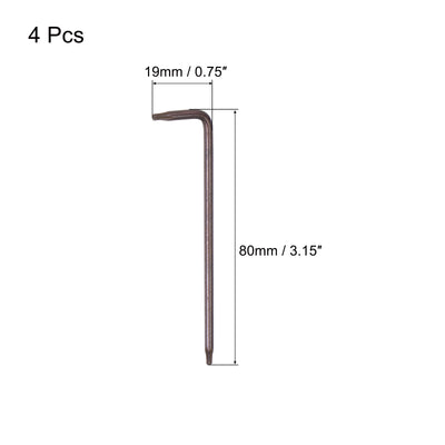 Harfington Manipulationssichere Torx-Sternschlüssel, L-förmiger langer Arm, S2-Stahl