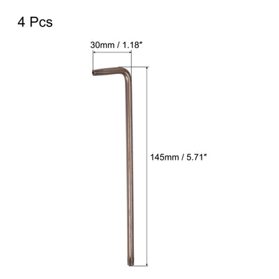 Harfington Uxcell Tamper Proof Torx Star Key Bit Wrenches, L-Shape Long Arm, S2 Steel